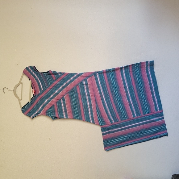 Joe brown maxi dress sleevesles v-neck size UK 16 colors pink purple green - Picture 1 of 16